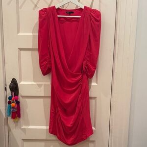 Maje Silk Vibrant Red Dress